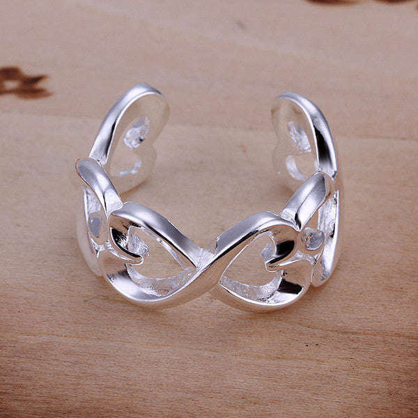 925 Sterling Silver Open Heart Ring