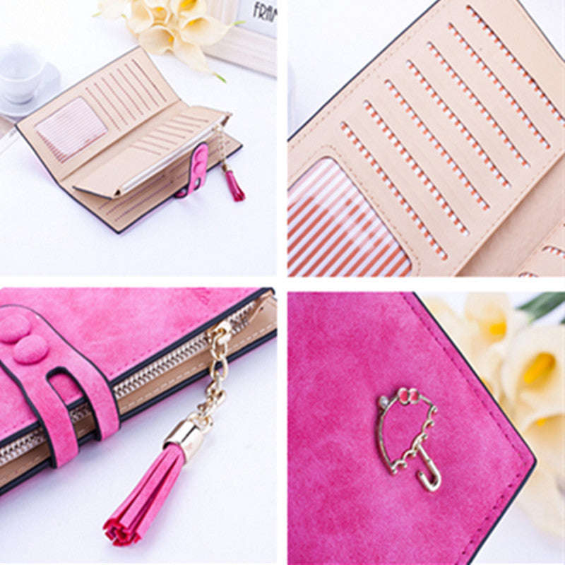 Ladies MultiFunctional Casual Wallets - Pink