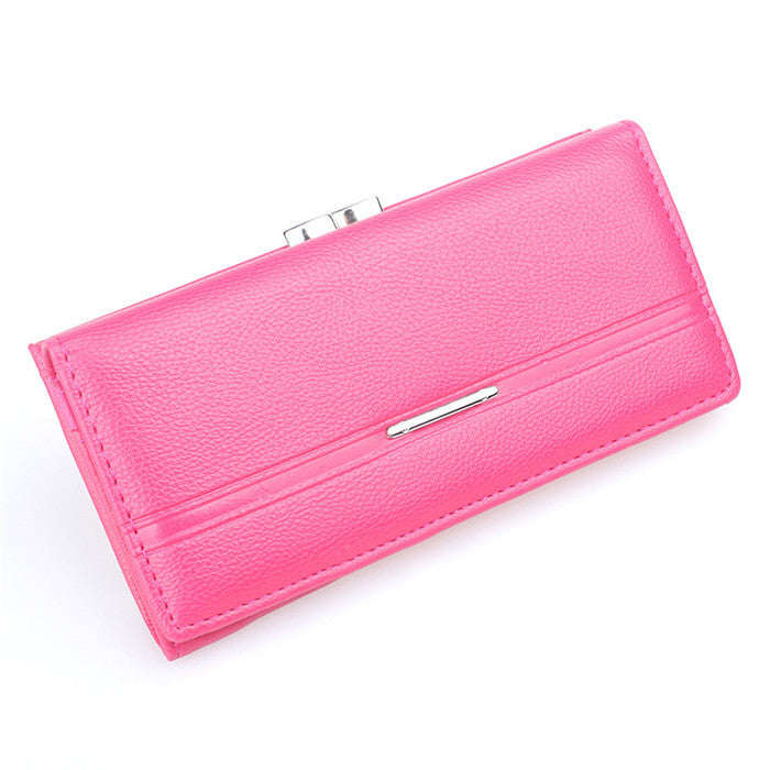 Ladies Casual Clutch Wallets - 4 Colours - Rose Red