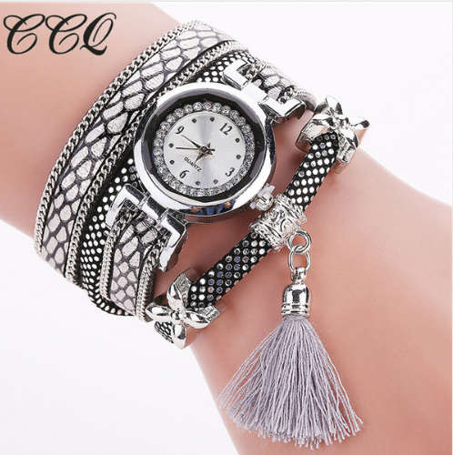 Ladies Tassel Pendant Watch - White