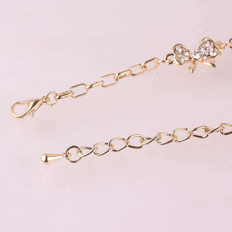 14K Gold Plated Flower Anklet