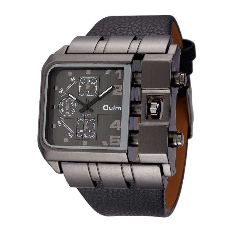 Men's Square Face Watch - 5 colours - Black