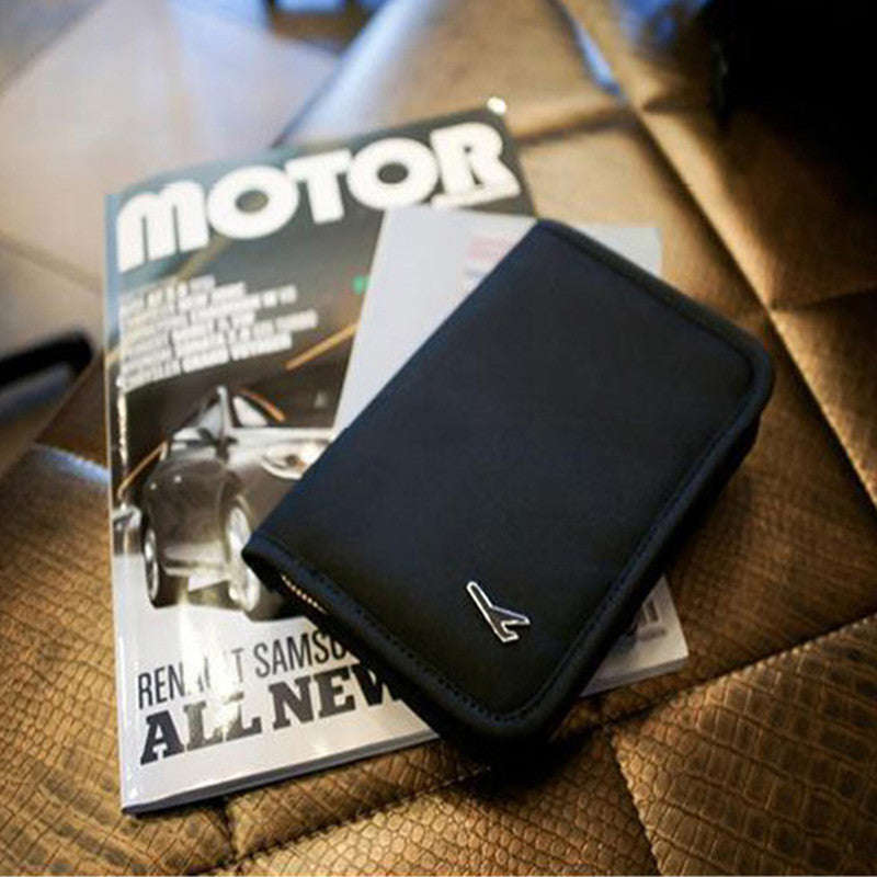 Passport Holder and Travel Wallet - Black