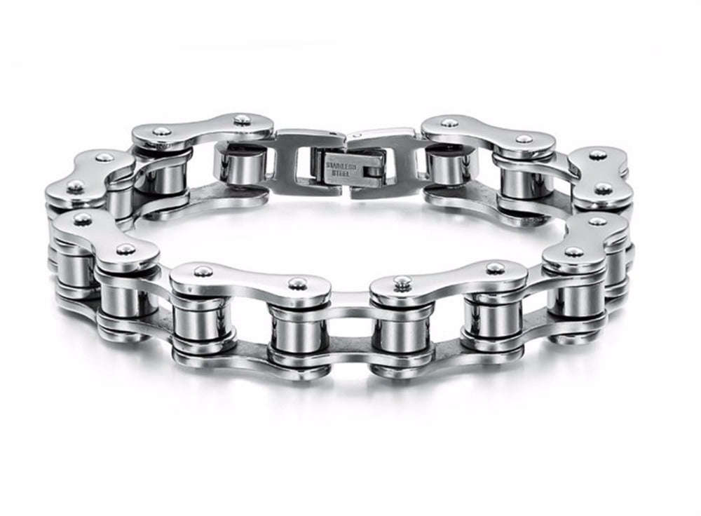 Unisex Stainless Bicycle Chain Bracelet - 8mm