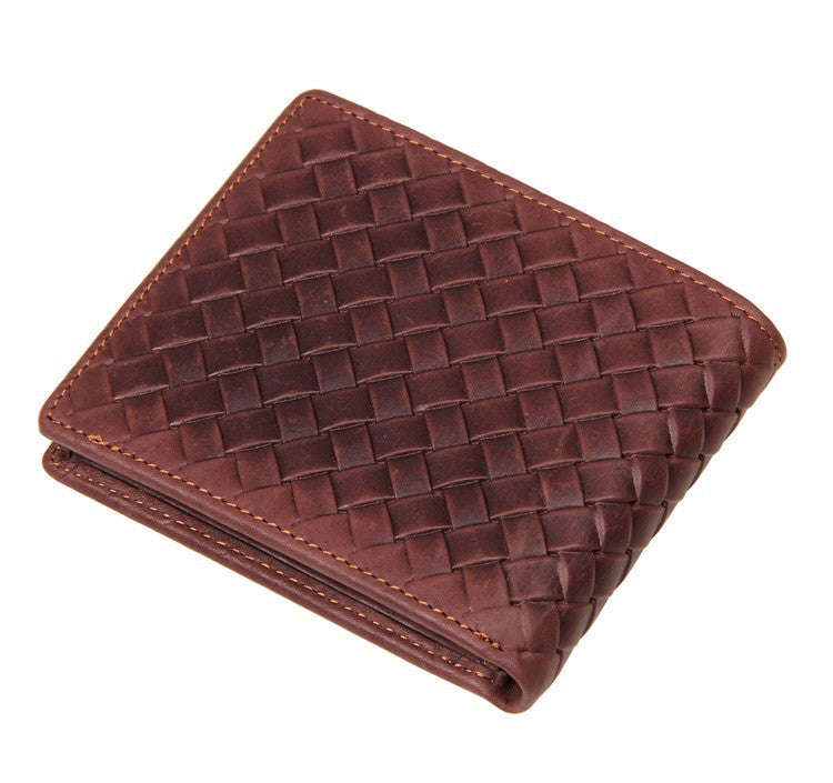 Genuine Leather Men's Weave Wallets