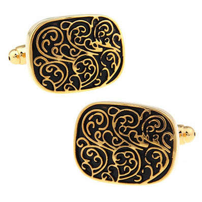 Wave Pattern Cuff Links - style 3