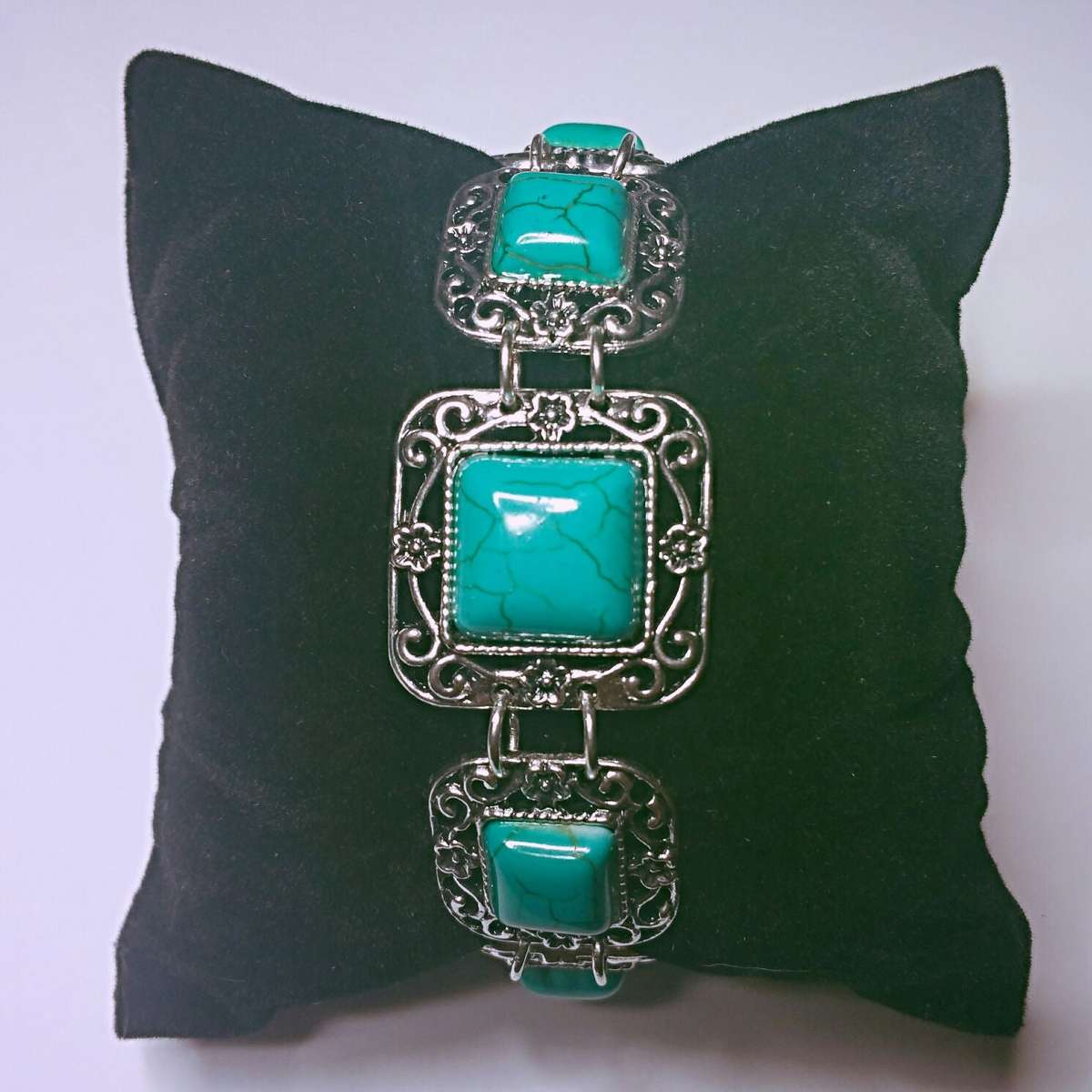 Turquoise Square Blue Bracelet