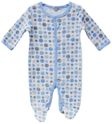 100% COTTON KNITTED GROWER 'BLUE/GREY DOTS' - Newborn