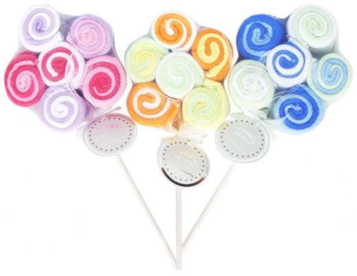 12 PC FACE CLOTH SET SWEET - Pink