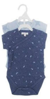 BOYS 100% COTTON 2 PACK WRAP OVER - Newborn