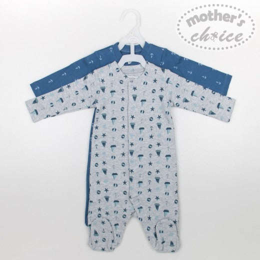 2 PACK BABYGROW BOYS 'NAUTICAL' - 3-6 Months