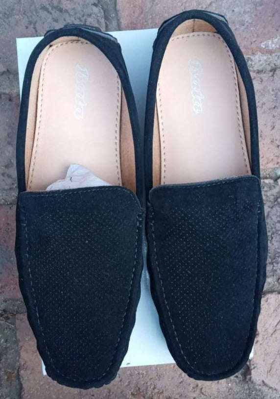 Bata Casual Suede Moccasins - Black - UK 7