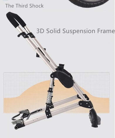 Baby Pram Stroller - 3 Function Foldable Baby Pram with Car Seat- Khaki Chocolate