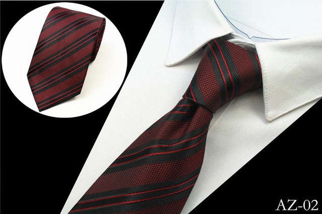 Men's Silk Ties - Maroon Black