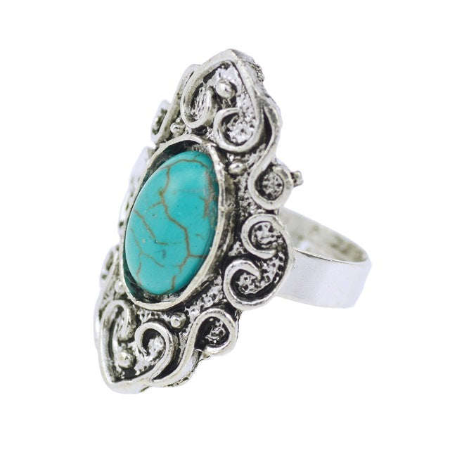 Tibetan Antique Oval Ring