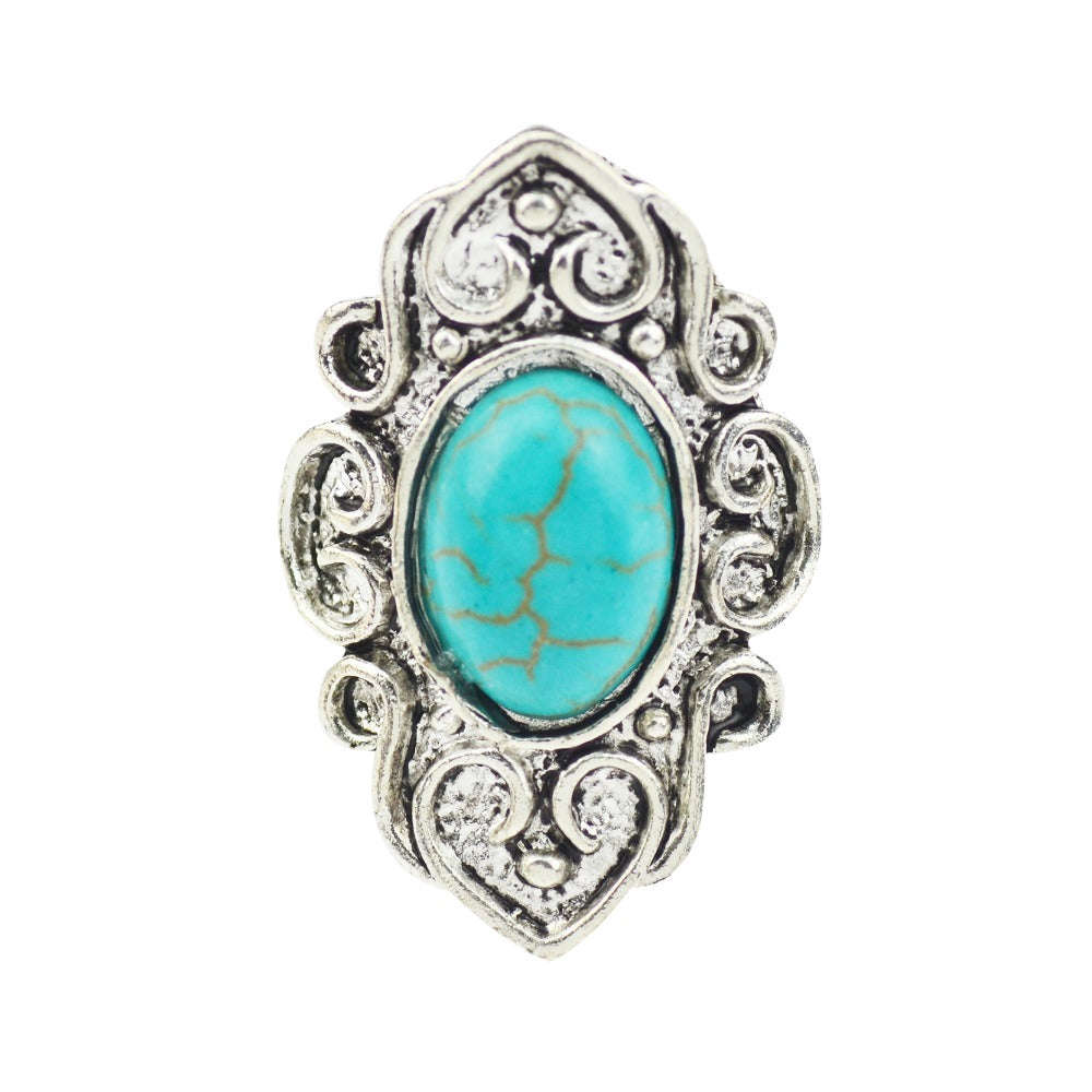 Tibetan Antique Oval Ring