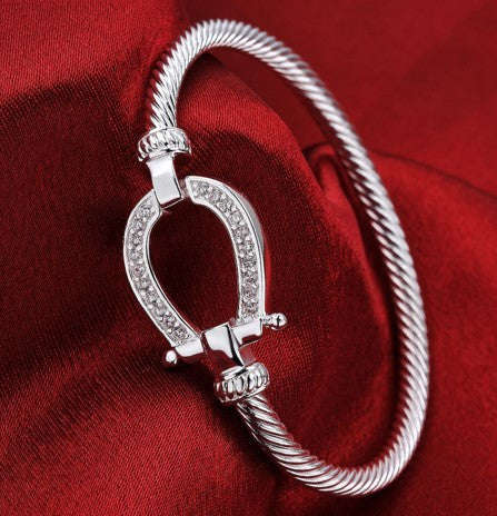 Horse Shoe Silver Bracelet