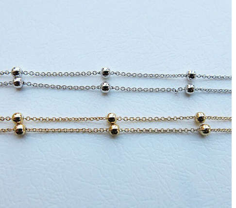 Summer Styled Beaded Anklet - Gold