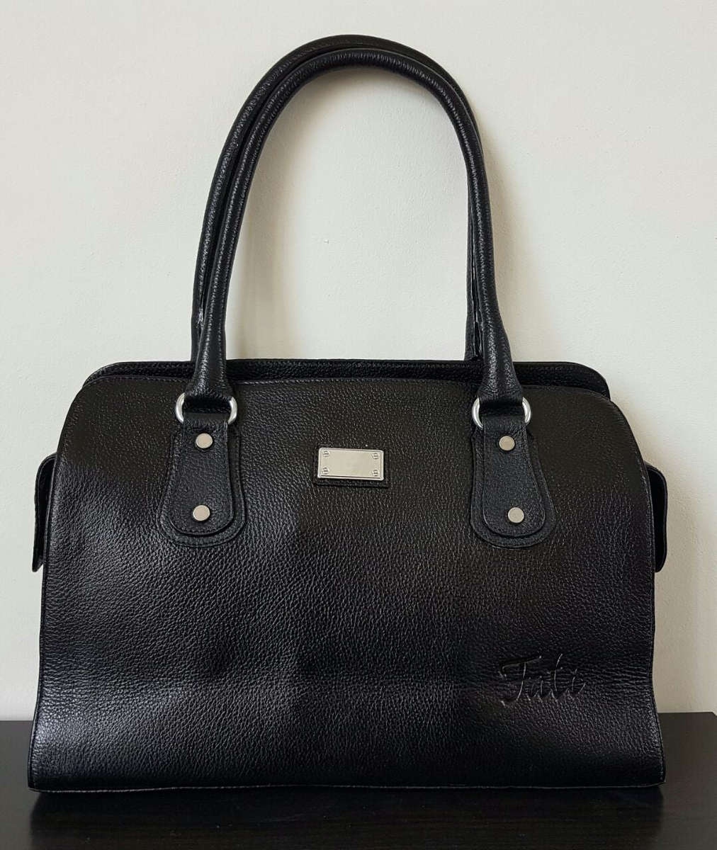 100% Genuine Buffalo Leather Everyday Handbag - 3 Colours - Black