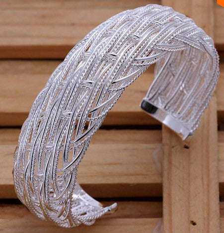 Wide Mesh Cuff Bracelet