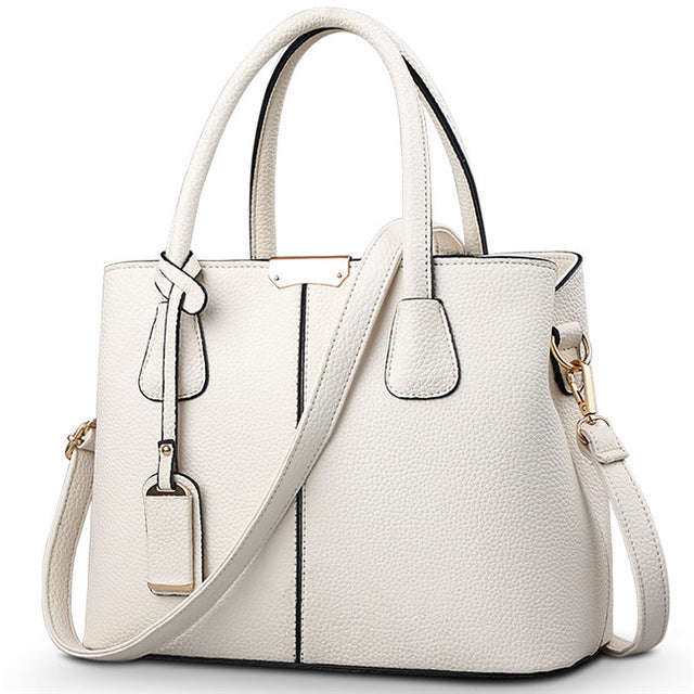Ladies Tote Hand Bag - White