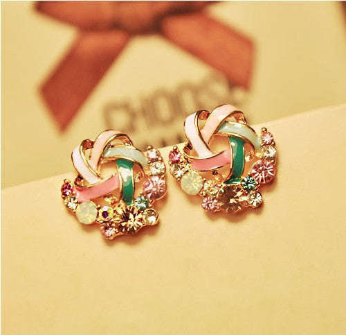 Ladies Colour Wheel Earring