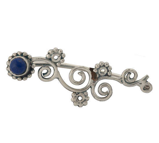 Sterling Silver Lapis Lazuli Ear Cuff - 28mm