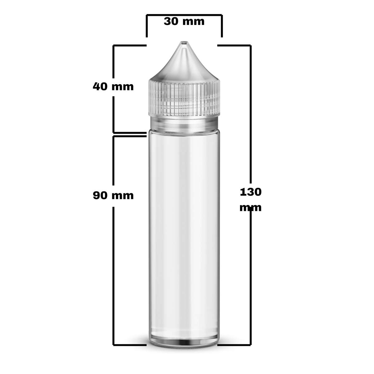 Chubby PET Bottle Clear - 60ml (Tall)