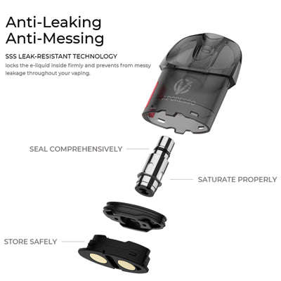 Vaporesso Osmall 2 Replacement Pod - Pack of 4 / 2ml & 1.2ohm