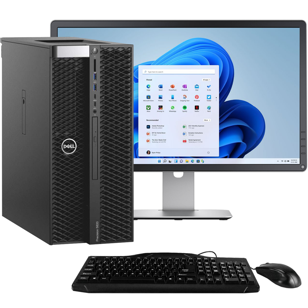 Dell Precision 5820 Intel Xeon Workstation PC with 5GB P2000 GPU + 20" Monitor