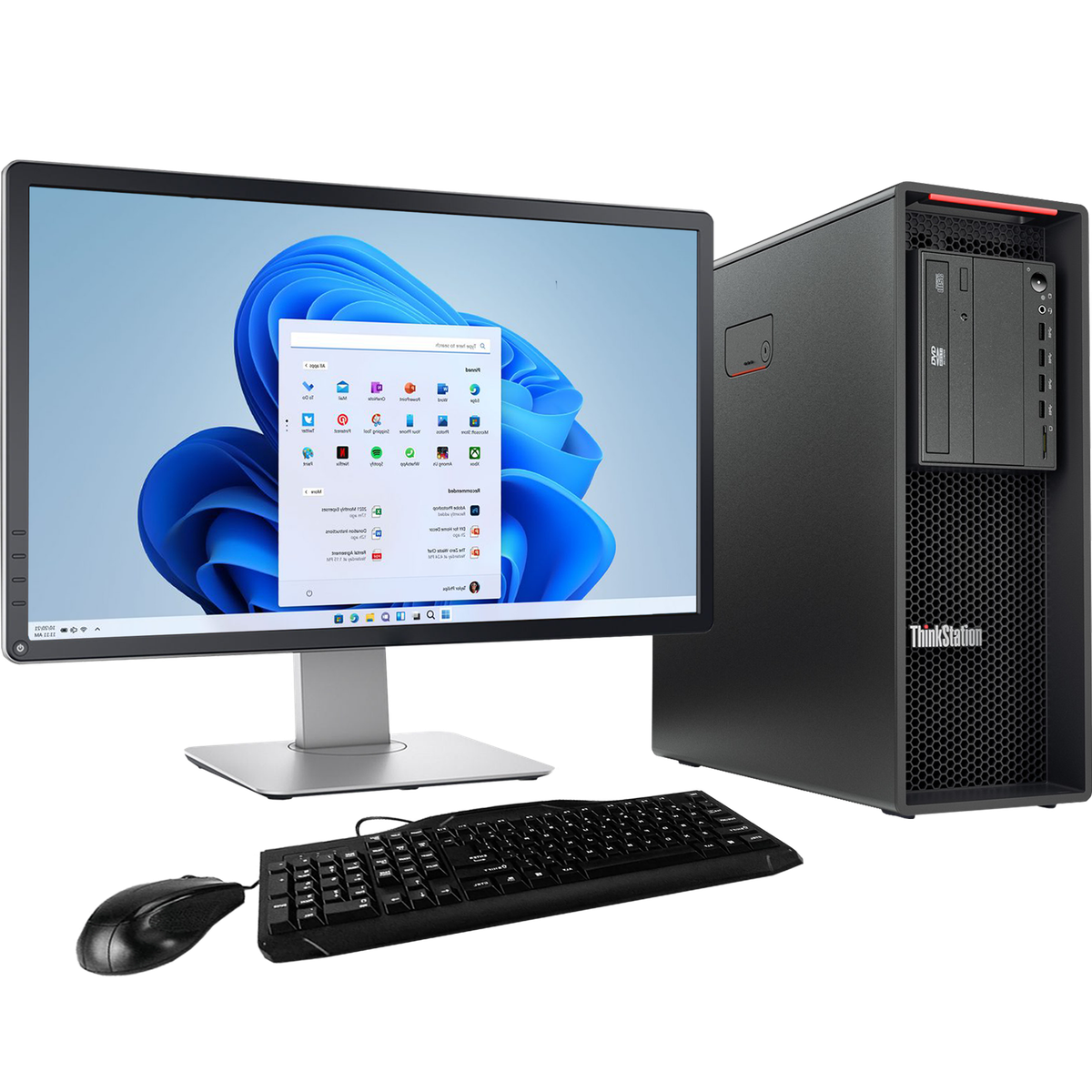 Lenovo ThinkStation P520 - Intel Xeon Tower PC with NVIDIA Quadro P1000 GPU + 23" Monitor