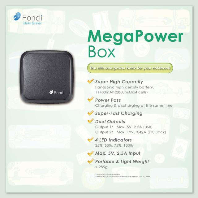 Fondi Laptop Power Bank/11400mah/lenovo Tips/65w