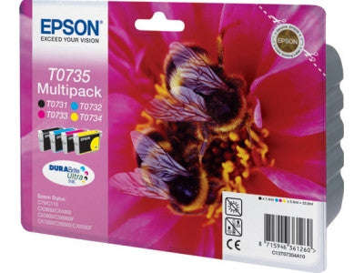 Epson - Ink - T0735 - Multipack (bcmy) - Bees - Stylus C79 / 110 / Cx3900 / 4900 / 5900 / 6900f /...