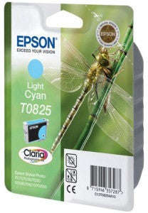 Epson - Ink - T0825 - Light Cyan - Dragonfly - Stylus Photo R270 / 290 / 390 / Rx590 / 610 / 690 ...