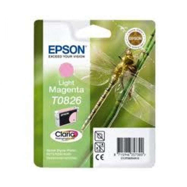 Epson - Ink - T0826 - Light Magenta - Dragonfly - Stylus Photo R270 / 290 / 390 / Rx590 / 610 / 6...