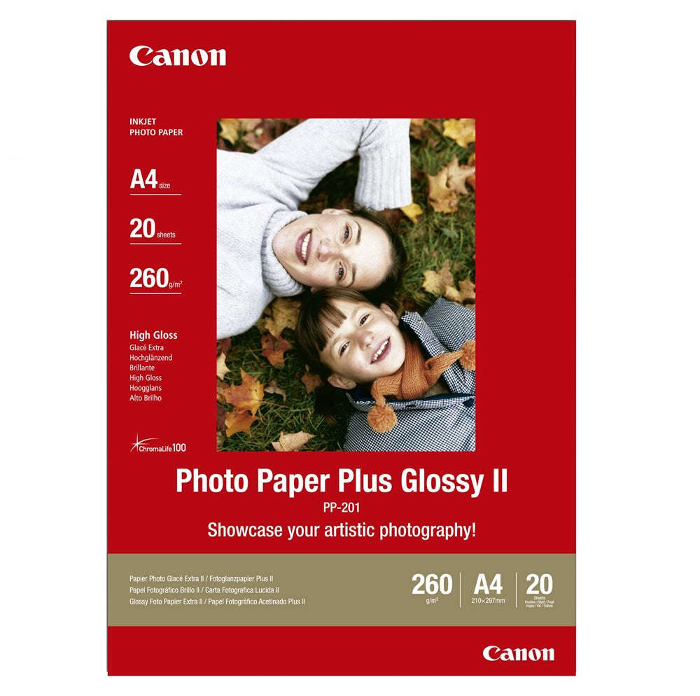 Canon - Inkjet Photo - Paper Pp-201 A4 (1 Box Of 20 Sheets Professional Photo - Paper)