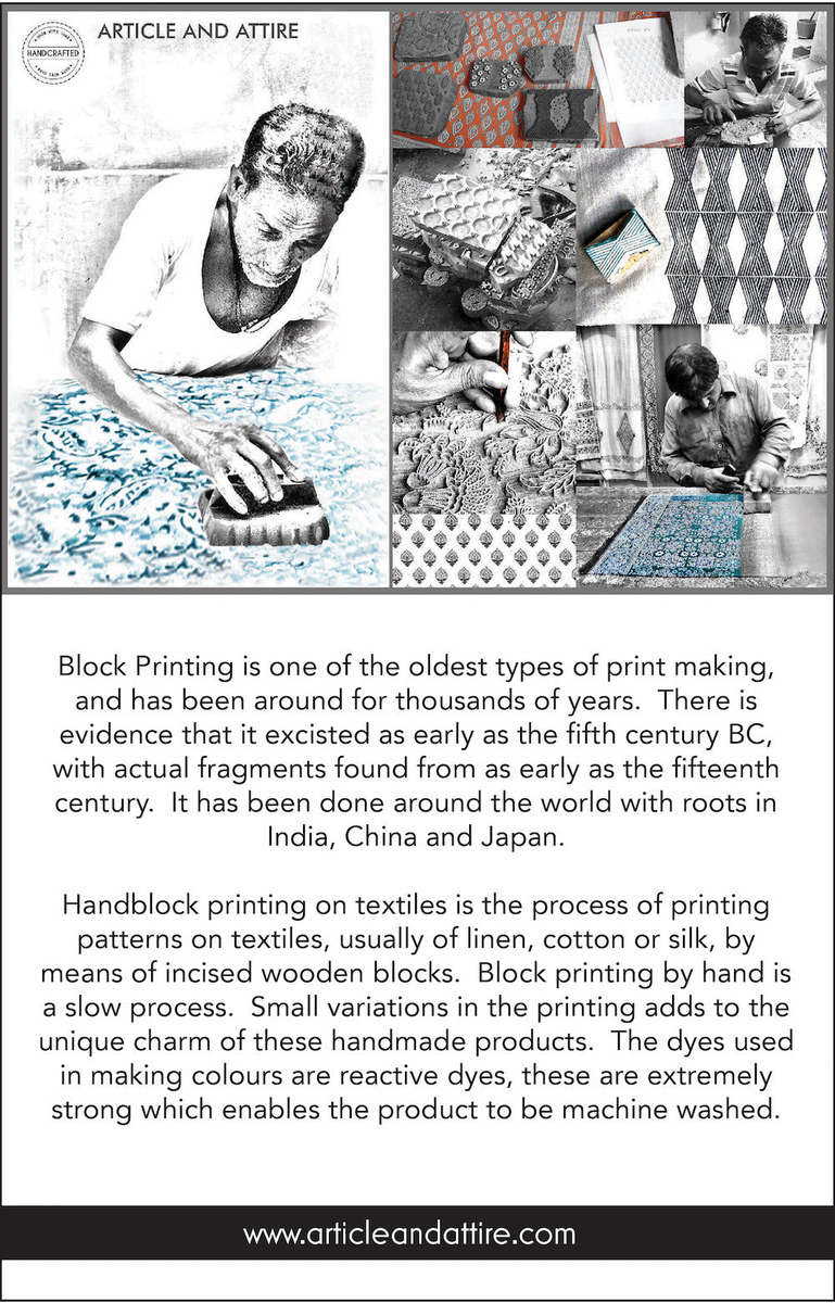 GARDEN TEAL COTTON CUSHION COVER