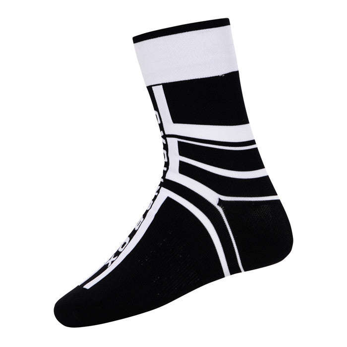 Cycling Box Protector Black White Socks - Sizes 5 - 11 UK feet
