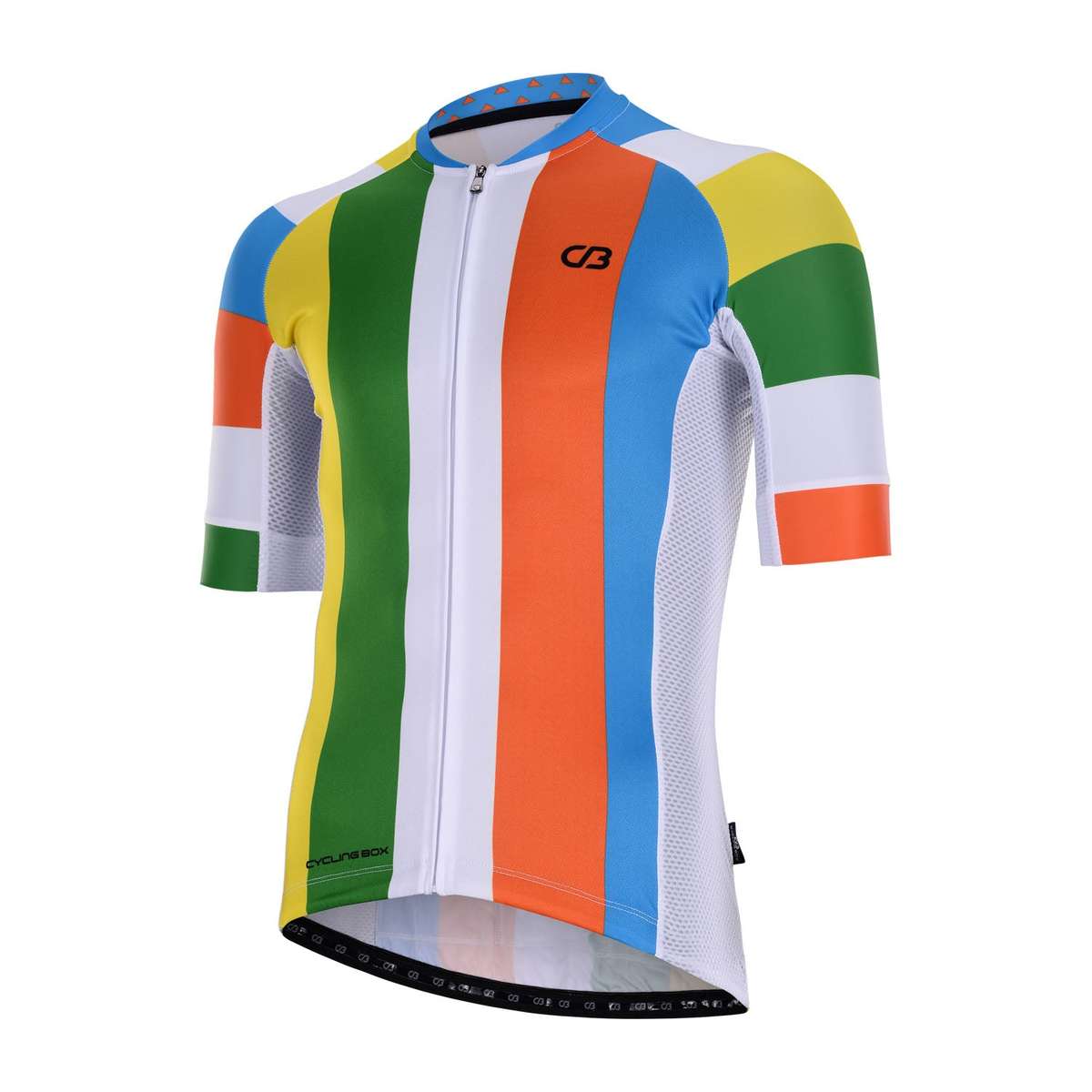 Cycling Box Rainbow Stripes Jersey - Large