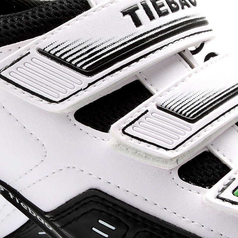 Tiebao Road Cycling Shoes Black and White - 39 (6 UK)