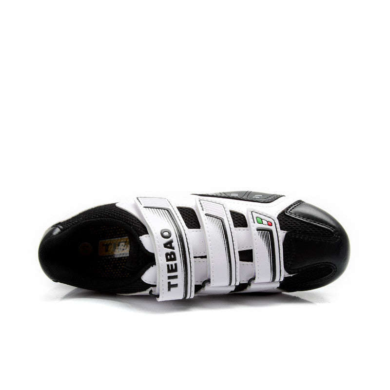 Tiebao Road Cycling Shoes Black and White - 39 (6 UK)