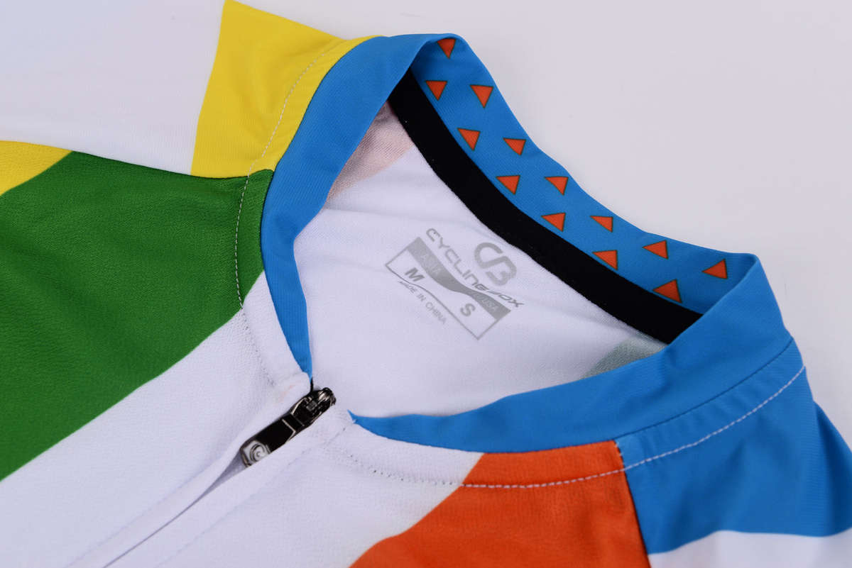 Cycling Box Rainbow Stripes Jersey - Large