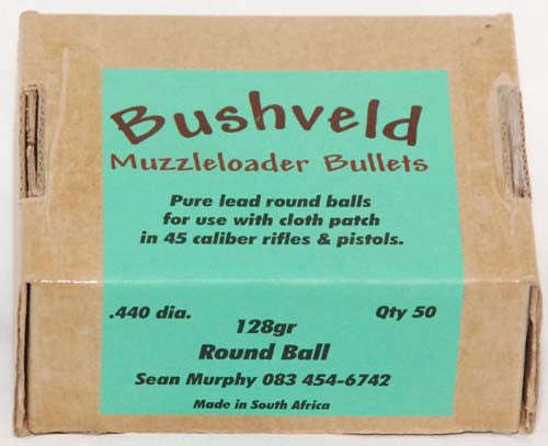Bushveld Muzzelloader Round Balls .440 dia. 128gr - 50