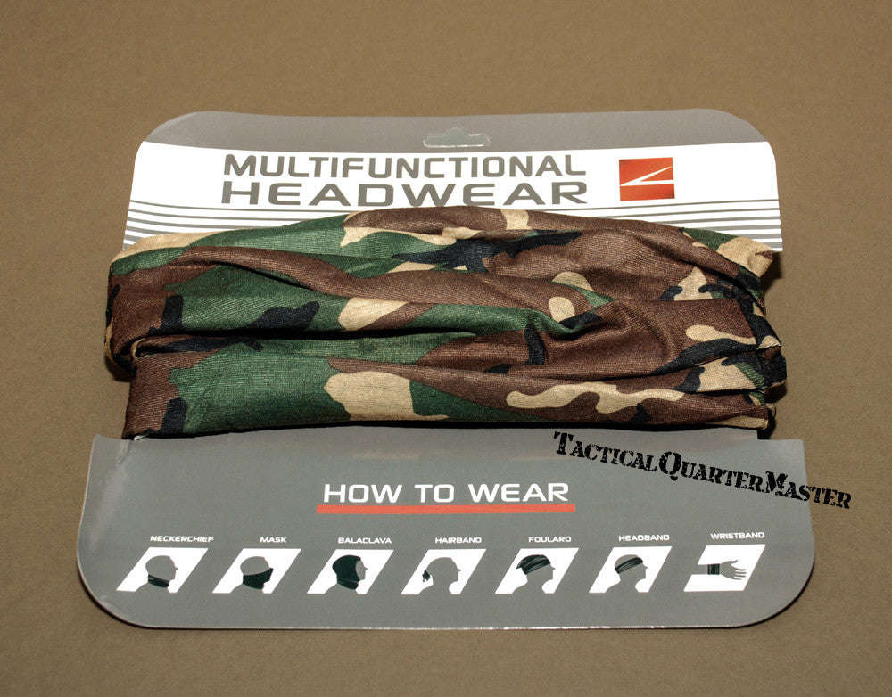 Multi-Functional Headwear - Woodland Camo