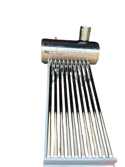 Stainless Steel - Low Pressure 100L Solar Geyser With Auxiliary Tank (2-Year Guarantee)