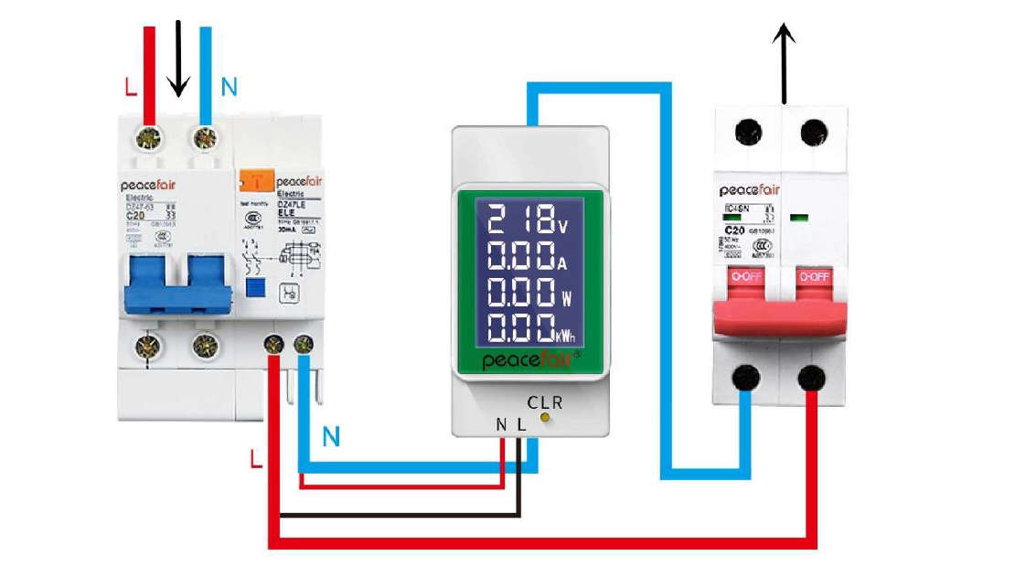 Single Phase AC Din Rail Energy Meter