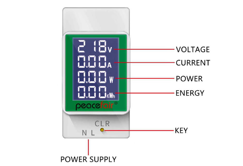 Single Phase AC Din Rail Energy Meter
