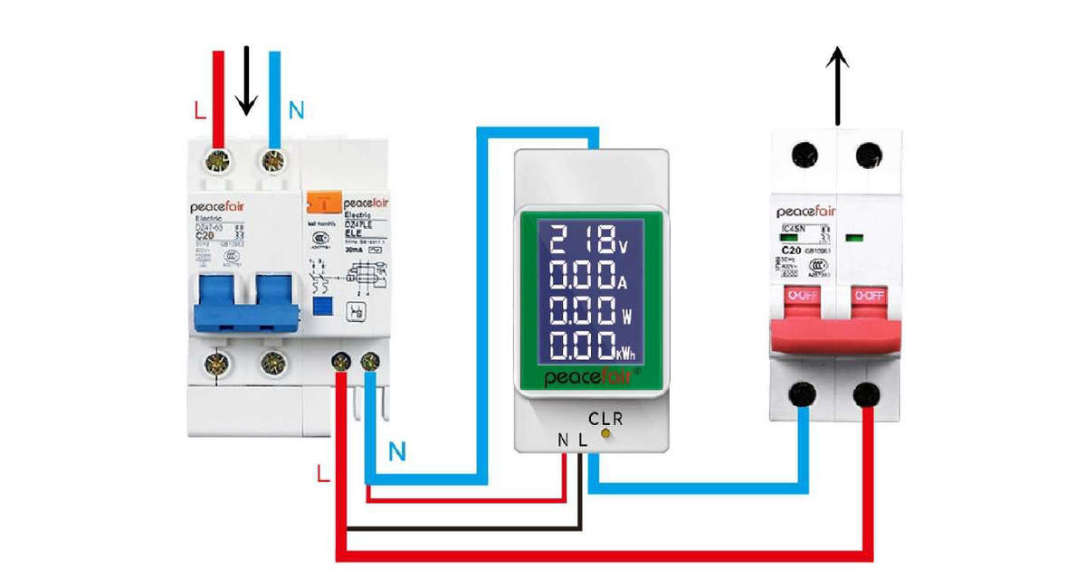 Single Phase AC Din Rail Energy Meter
