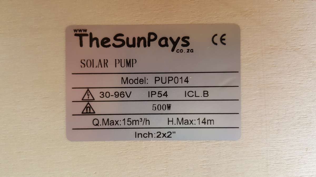 500 W Solar Pool Pump, Max Head 14m with Controller