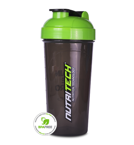 Nutritech 700ml Shaker Cup - Green & Smoked Black